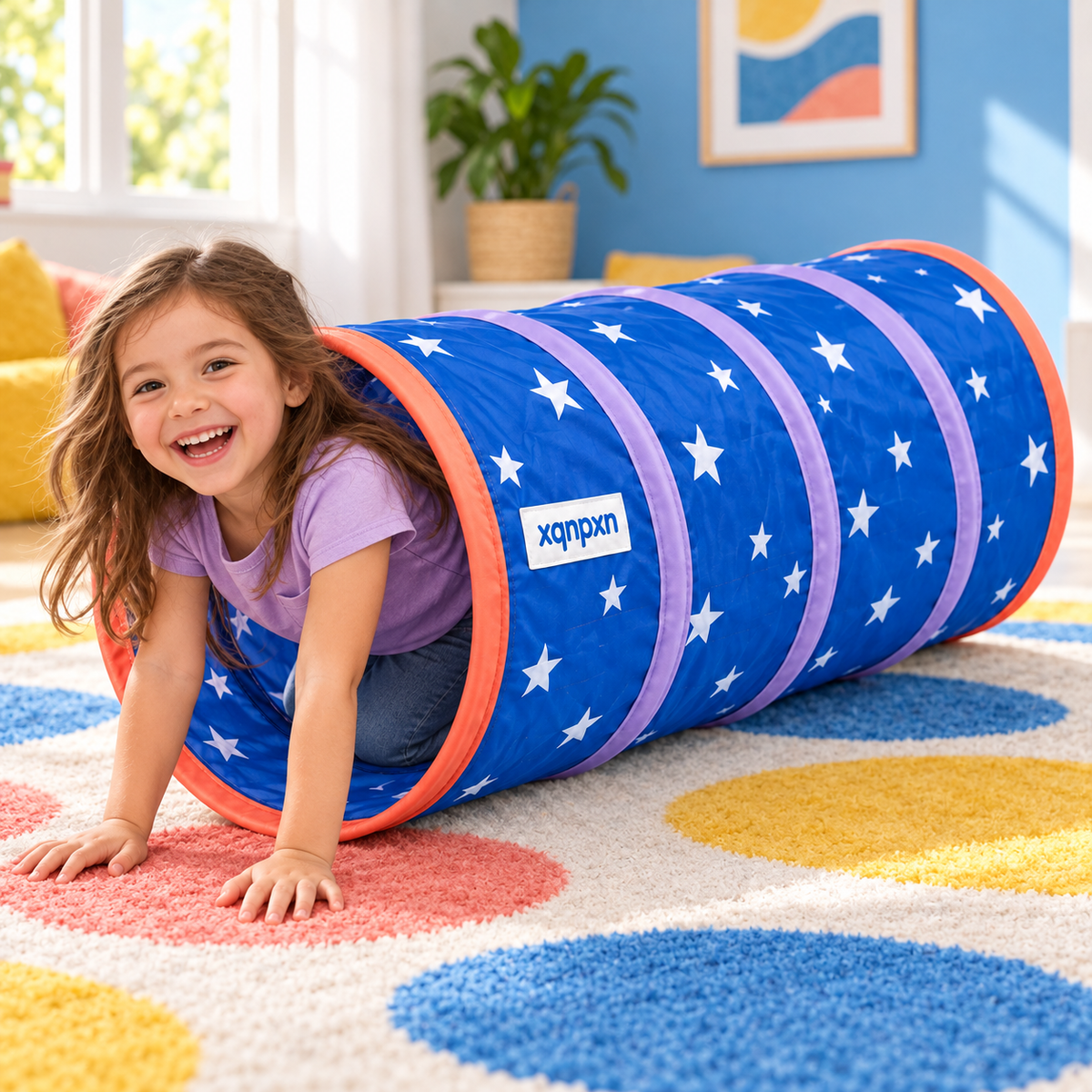 xqnpxn Cosmic Crawl Pop-Up Play Tunnel - child play lifestyle