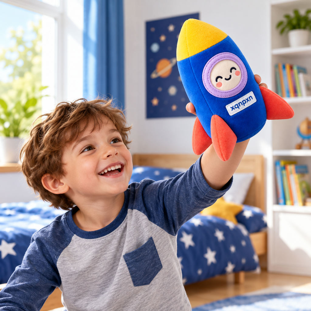 xqnpxn Rocket Buddy Plush Space Explorer - child play lifestyle